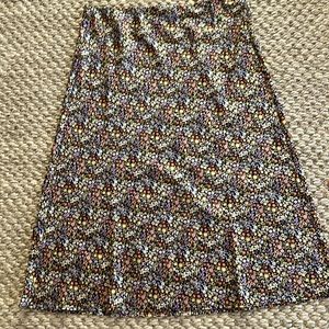 LOFT Floral Slip Skirt